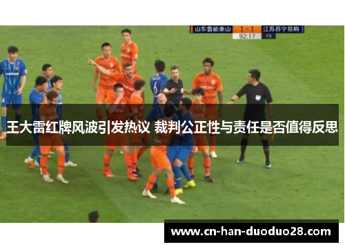 王大雷红牌风波引发热议 裁判公正性与责任是否值得反思